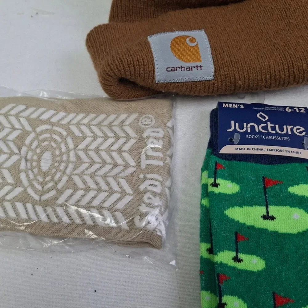 New Ugg Augusta Juncture Golfing Green Non Slip Men's Socks w bonus Carhart Cap